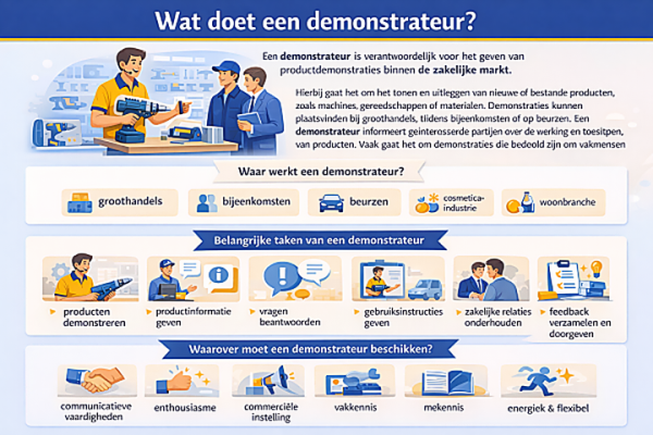 Alles over het beroep demonstrateur Wat doet een demonstrateur
